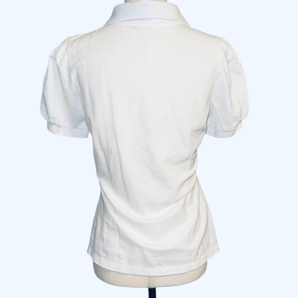 TUCKERNUCK White Pique Puff Sleeve Peggy Polo - Picture 6 of 6